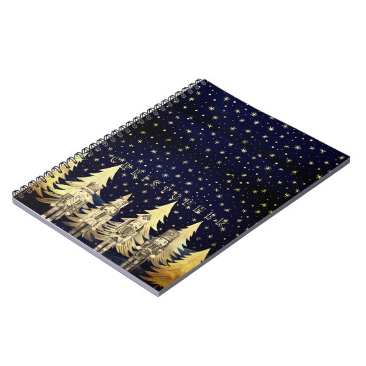 Carnet Nutcracker personnalisé Night Gold Arbre de Noël (Côté gauche)