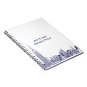 Carnet NYC Skyline Etched 01 Blue (Côté Droit)