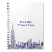 Carnet NYC Skyline Etched 01 Blue (Devant)