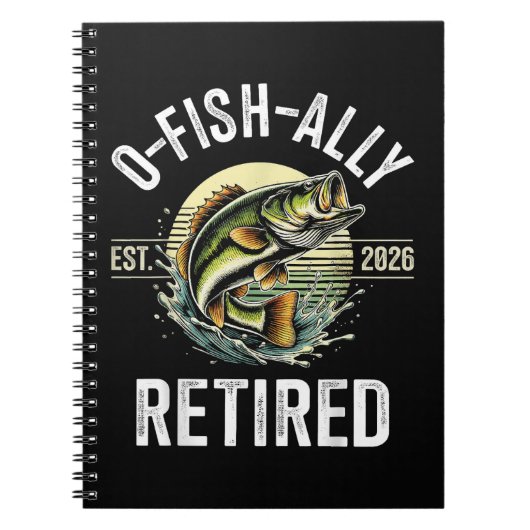 Carnet O-Fish-Ally Retraité Pêcheur 2026 Pêche (Devant)