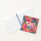 Carnet Oasis tropicale Aquarelle Palm & Hibiscus Floral (Intérieur)