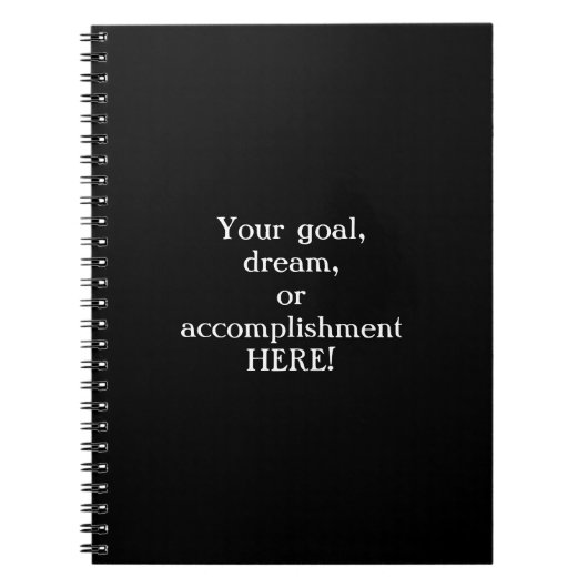 Carnet Objectif personnalisé (Devant)