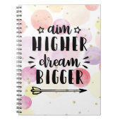 Carnet Objectif plus grand rêve plus grand (Devant)