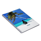 Carnet Objectifs 2026 Plage et Palmier Tableau Magnétique (Côté Droit)