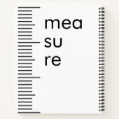 Carnet Objectifs de vie Mesure Noir Blanc Moderne (Dos)