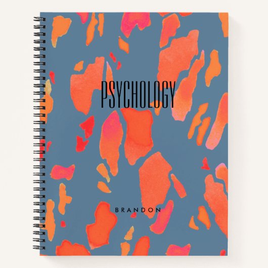 Carnet Objet Abstrait tendance BOHO Orange (Devant)