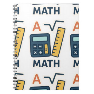 Carnet Objet mathématique minimaliste - Calculatrice, règ