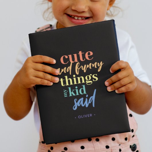 Carnet Objets Personnalisés Citations de Mon Enfant Souve