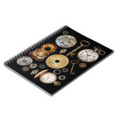 Carnet Objets Steampunk Gears Pocket watch Squelette Key (Côté gauche)