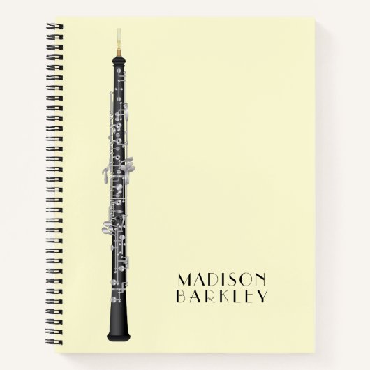 Carnet Oboe Musicien professeur de musique (Devant)