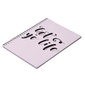 Carnet Obtenez votre typographie de vie (Côté gauche)