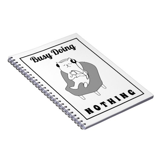 Carnet Occupé Ne Faire Rien De Mignons Chat Drôle Humour (Côté Droit)