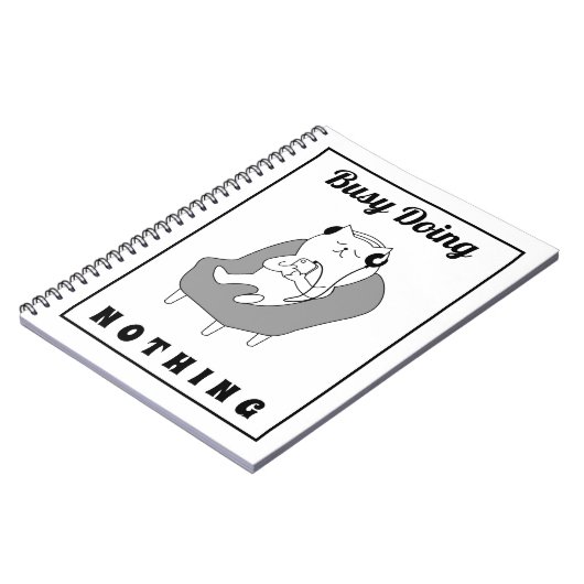 Carnet Occupé Ne Faire Rien De Mignons Chat Drôle Humour (Côté gauche)