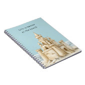 Carnet Ocean Beach Birds Blue Sky Cream Sand Castle (Côté Droit)
