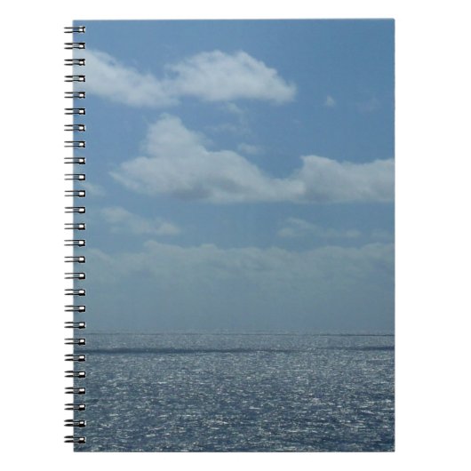 Carnet Océan bleu de la mer des Caraïbes (Devant)