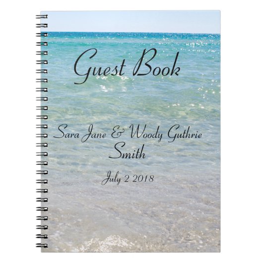 Carnet Ocean Blue Guest Book (Devant)
