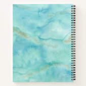 Carnet Ocean Blue Watercolor Cool de plage (Dos)