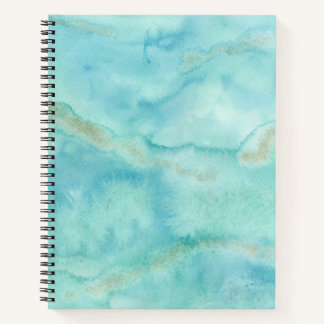 Carnet Ocean Blue Watercolor Cool de plage