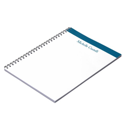 Carnet Ocean Blue & White Professionnel Unique Classique (Côté gauche)