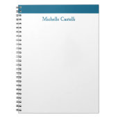 Carnet Ocean Blue & White Professionnel Unique Classique (Devant)