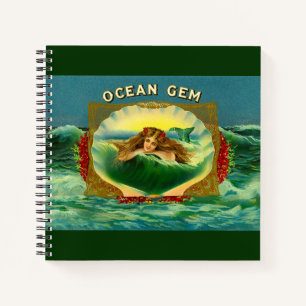 Carnet Ocean Gem mermaid étiquette de cigare