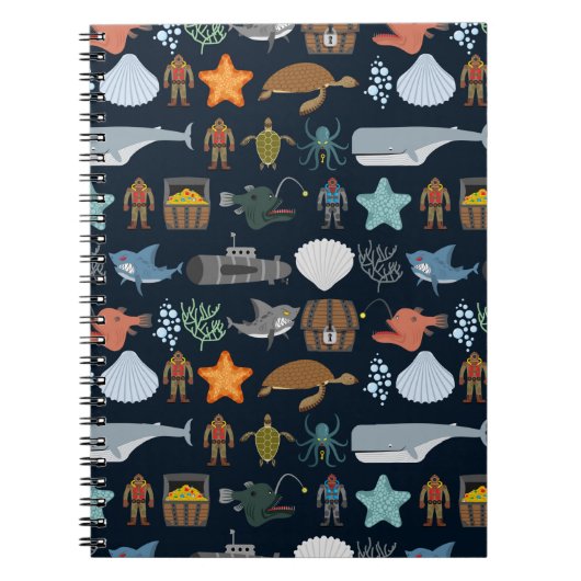 Carnet Océan Habitants Motif 1 (Devant)