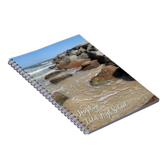 Carnet Ocean Jetty Rocks Personalized Notebook (Côté Droit)