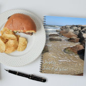 Carnet Ocean Jetty Rocks Personalized Notebook