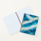 Carnet Ocean Marble with White Swirls and Gold Veining (Intérieur)