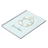 Carnet Ocean Sea Mint White Round Floating Device (Côté gauche)