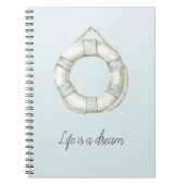Carnet Ocean Sea Mint White Round Floating Device (Devant)