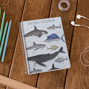 Carnet Océan Simple Marine Animaux Murs Mer Whimsical