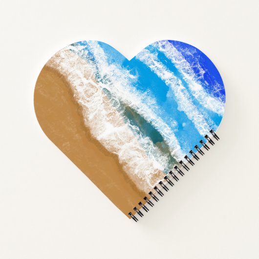 Carnet Ocean Waves Crashing on Sandy Beach Croquis Notebo (Dos)