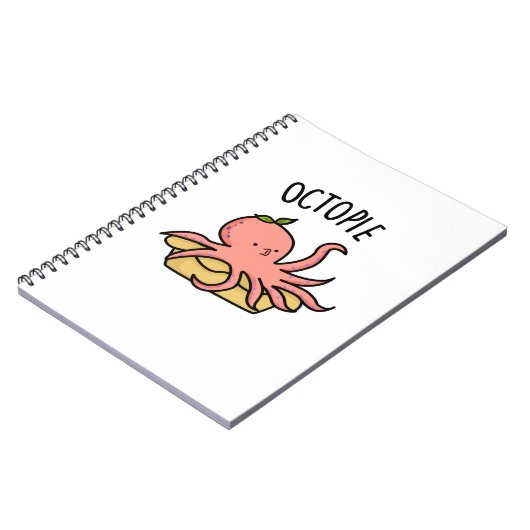 Carnet Octo-pie Funny Octopus Pie Pun (Côté gauche)