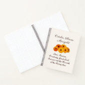 Carnet Octobre Mois de naissance Fleur Marigold Elegant (Intérieur)