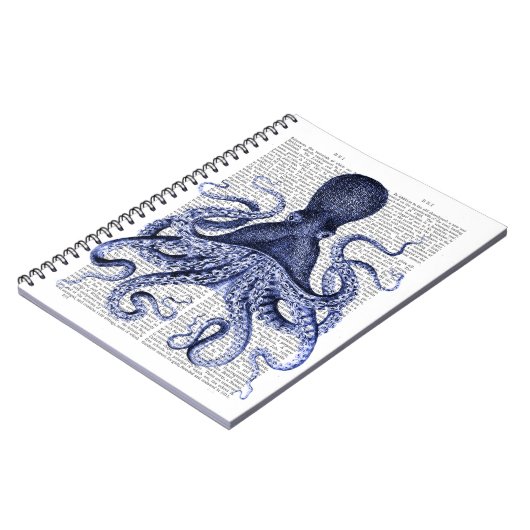 Carnet Octopus bleu (Côté gauche)