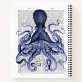 Carnet Octopus bleu (Dos)
