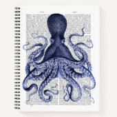 Carnet Octopus bleu (Devant)