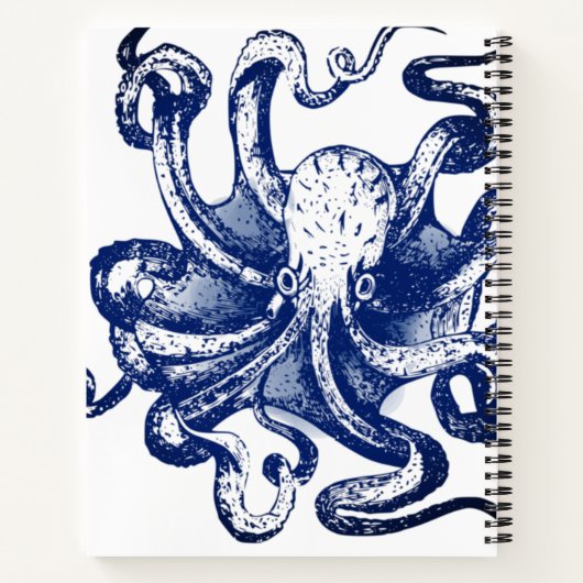 Carnet Octopus bleu (Dos)