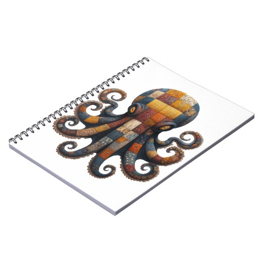 Carnet Octopus en Patchwork (Côté gauche)