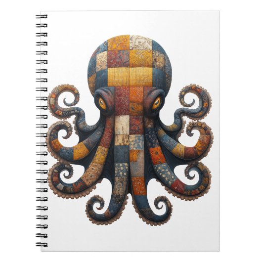 Carnet Octopus en Patchwork (Devant)