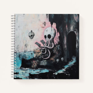 Carnet Octopus Skull Tarot Oracle Cartes Witchy AI Art