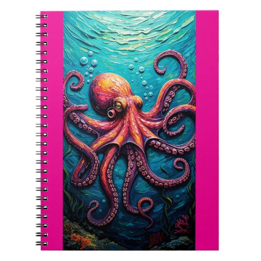 Carnet Octopus Underwater Painting (Devant)