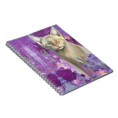 Carnet Odd Eyed Siamese Kitten en rose (Côté Droit)