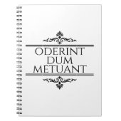 Carnet Oderint Dum Metuant (Devant)