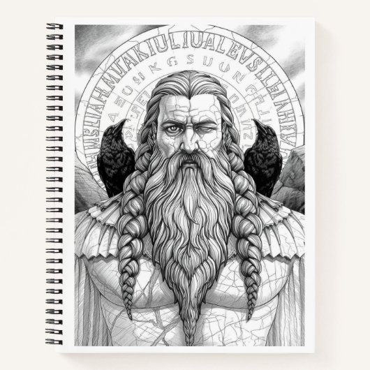 Carnet Odin Allfather Norse Mythology Sketch Art Notebook (Devant)