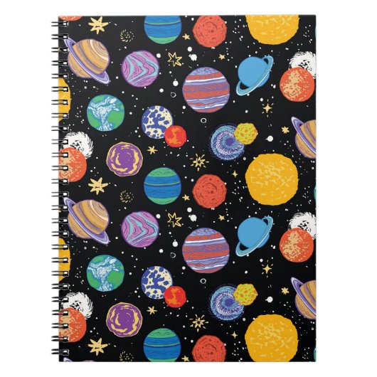 Carnet Odyssée spatiale : motif planétaire (Devant)