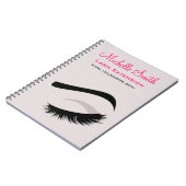 Carnet OEil avec de longs cils extension marque (Côté gauche)