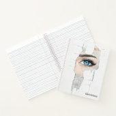 Carnet OEil bleu Collage Abstrait (Intérieur)