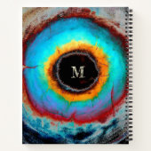 Carnet Oeil cosmique éthéré Monogramme Abstrait Vibrant A (Dos)